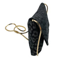 Load image into Gallery viewer, Lanvin Dark Grey Metallic Leopard Print Clutch with Gold Chain Strap
