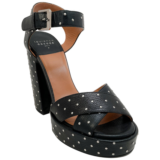 Laurence Dacade Black Leather Rosange Studded Platform Sandals
