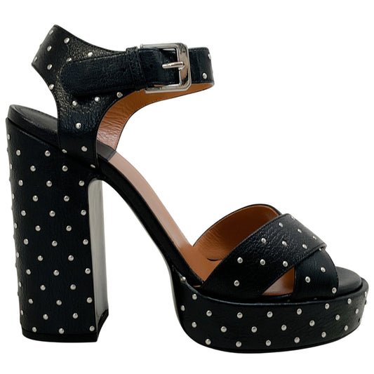 Laurence Dacade Black Leather Rosange Studded Platform Sandals