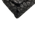 Load image into Gallery viewer, Lanvin Dark Grey Metallic Leopard Print Clutch with Gold Chain Strap
