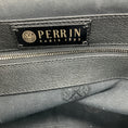 Load image into Gallery viewer, Perrin Paris Black Woven Leather Satchel Top Handle Bag
