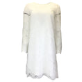 Load image into Gallery viewer, Paule Ka White Long Sleeved Swirl Dress
