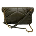 Load image into Gallery viewer, Saint Laurent Olive Green Quilted Lambskin Small Loulou Puffer Monogram Shoulder Bag
