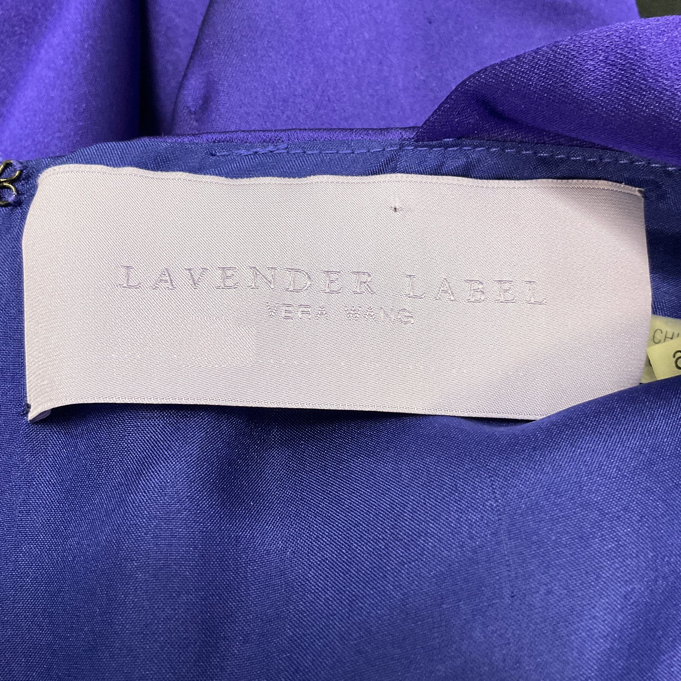Vera Wang Lavender Label Royal Purple Silk Satin Cocktail Dress