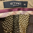 Load image into Gallery viewer, Etro Gold Metallic Chevron Patterned Slim Leg Pants

