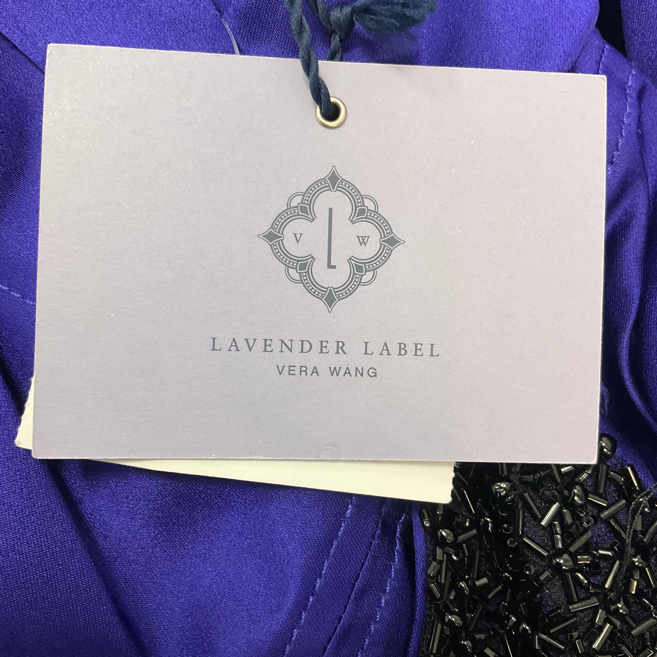 Vera Wang Lavender Label Royal Purple Silk Satin Cocktail Dress