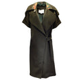 Load image into Gallery viewer, Johanna Ortiz Olive Green The Way of the Warrior Short Sleeved Wool Coat
