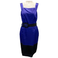 Load image into Gallery viewer, Vera Wang Lavender Label Royal Purple Silk Satin Cocktail Dress
