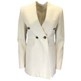 Load image into Gallery viewer, Givenchy Ecru Collarless Double Breasted Cotton and Linen Jacket
