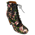 Load image into Gallery viewer, Givenchy Black Multi Floral Printed Leather Lace-Up Boots
