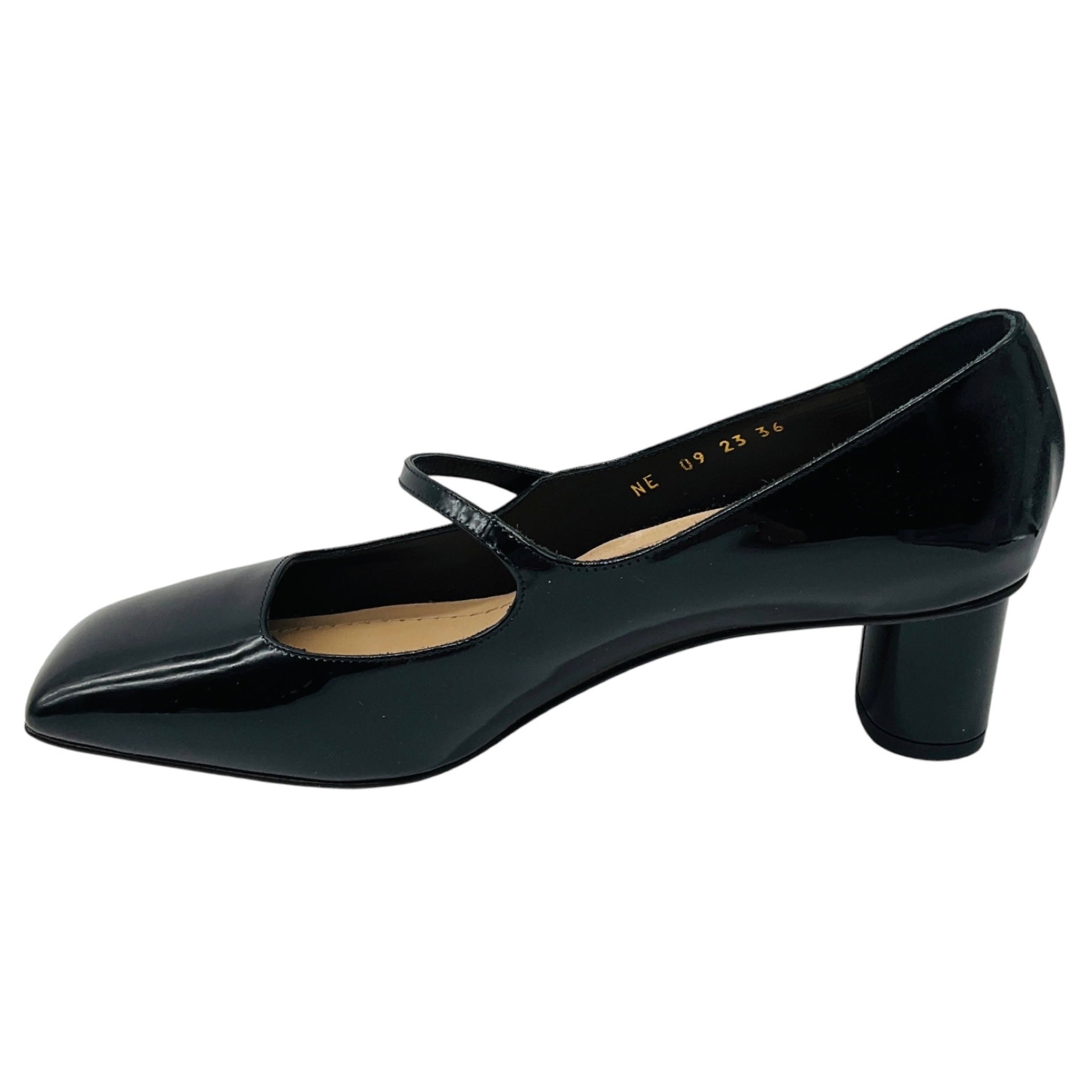 Christian Dior Black Jolie Dior Patent Calfskin Pumps with Pearl Accent