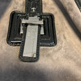 Load image into Gallery viewer, Roger Vivier Grey / Black Patent Leather Trimmed Suede Tote Handbag
