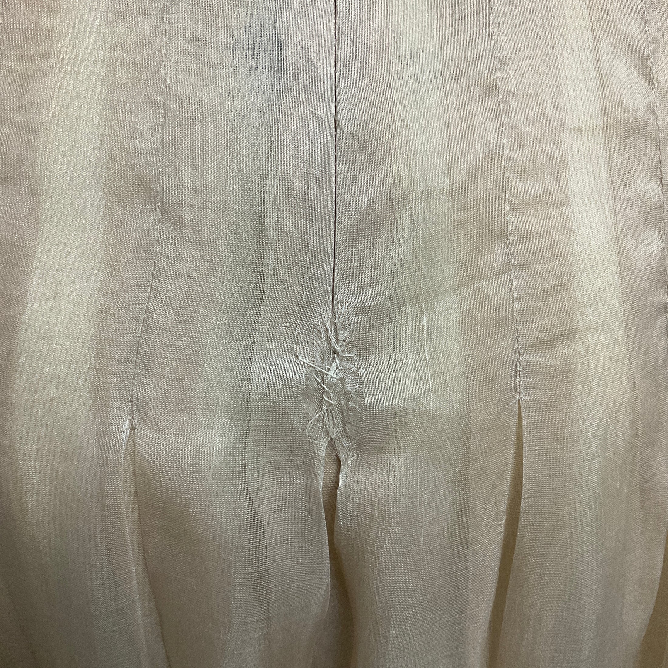 The Row Tan Silk Organza Midi Skirt