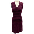 Load image into Gallery viewer, Alaia Burgundy Sleeveless V Neck Stretch Knit Dress
