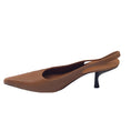 Load image into Gallery viewer, The Row Tan Pointed Toe Leather Slingback Pumps
