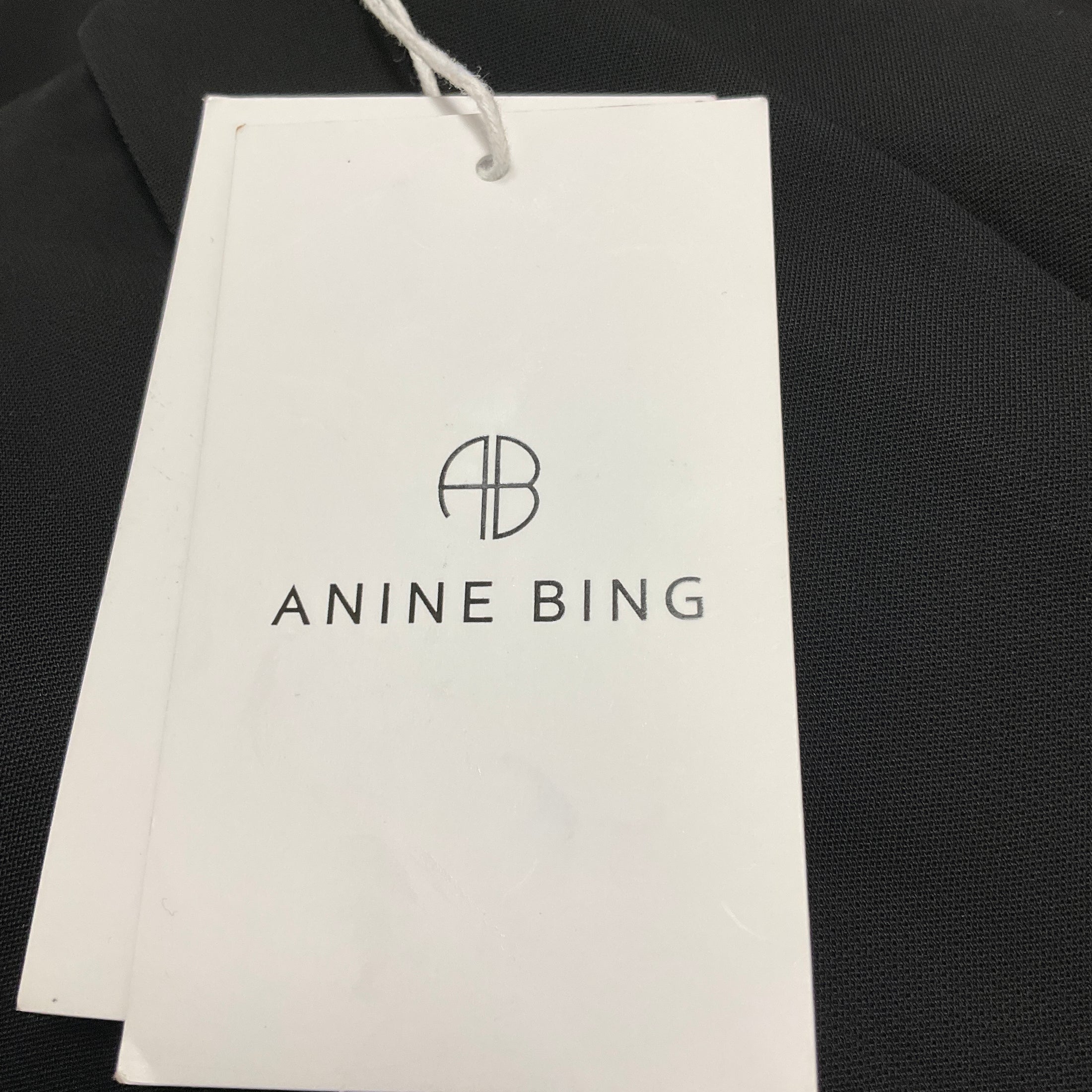 Anine Bing Black Halle Strapless Crepe Dress