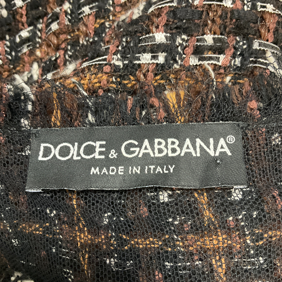 Dolce & Gabbana Brown / Black Tweed Jacket
