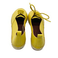 Load image into Gallery viewer, Loro Piana Yellow Leather Espadrille Flats
