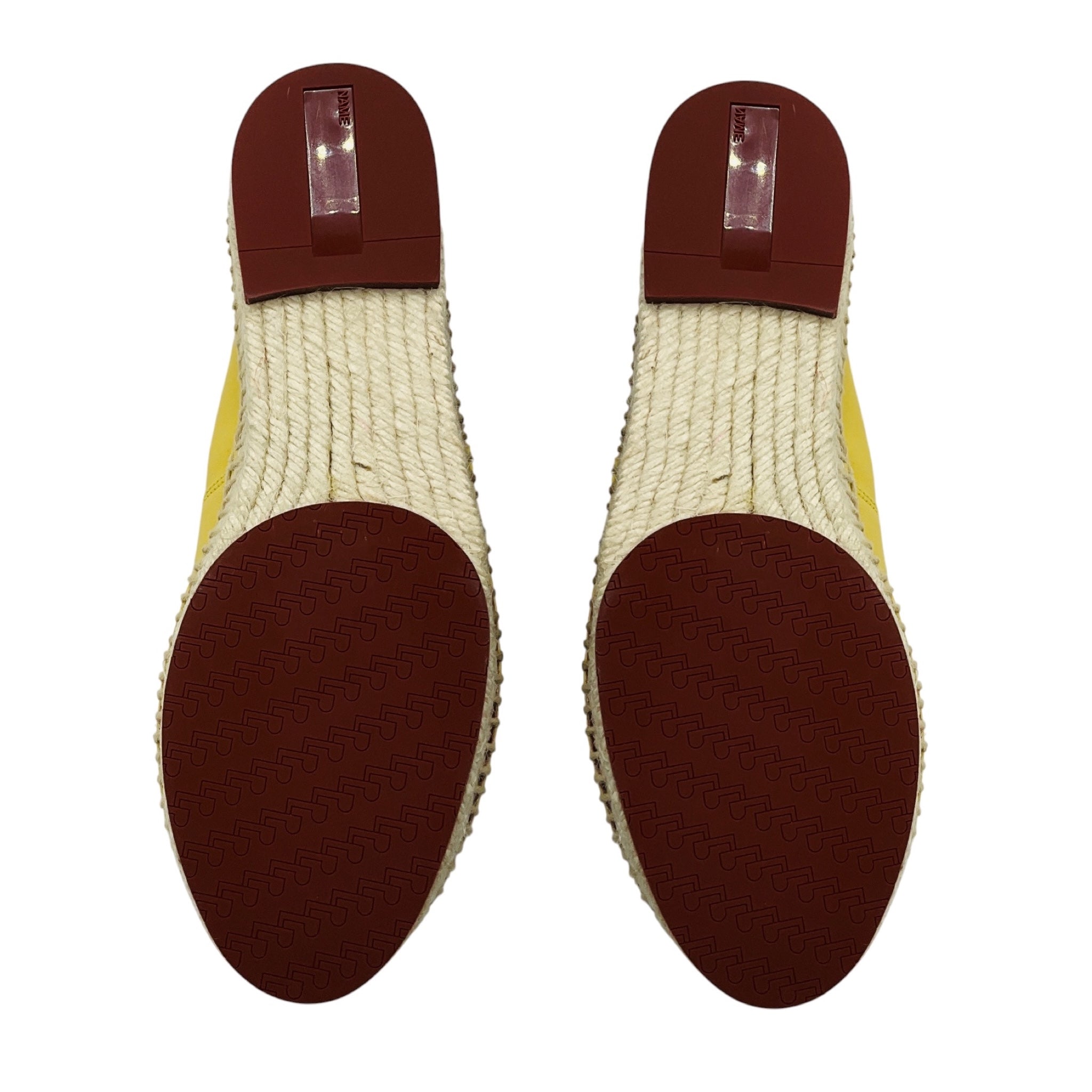 Loro Piana Yellow Leather Espadrille Flats