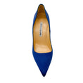 Load image into Gallery viewer, Manolo Blahnik Blue Satin Pumps
