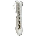 Load image into Gallery viewer, Laurence Dacade White Leather Lace Up Jill Boots
