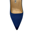 Load image into Gallery viewer, Manolo Blahnik Blue Satin Pumps
