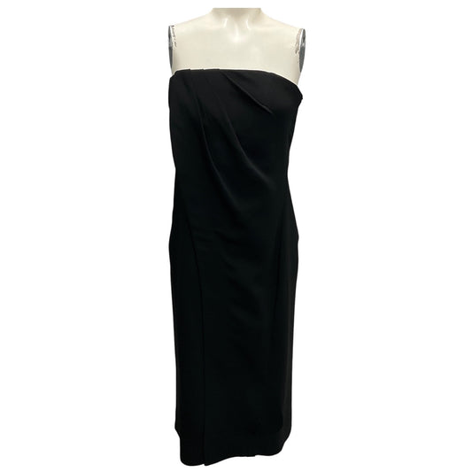 Anine Bing Black Halle Strapless Crepe Dress