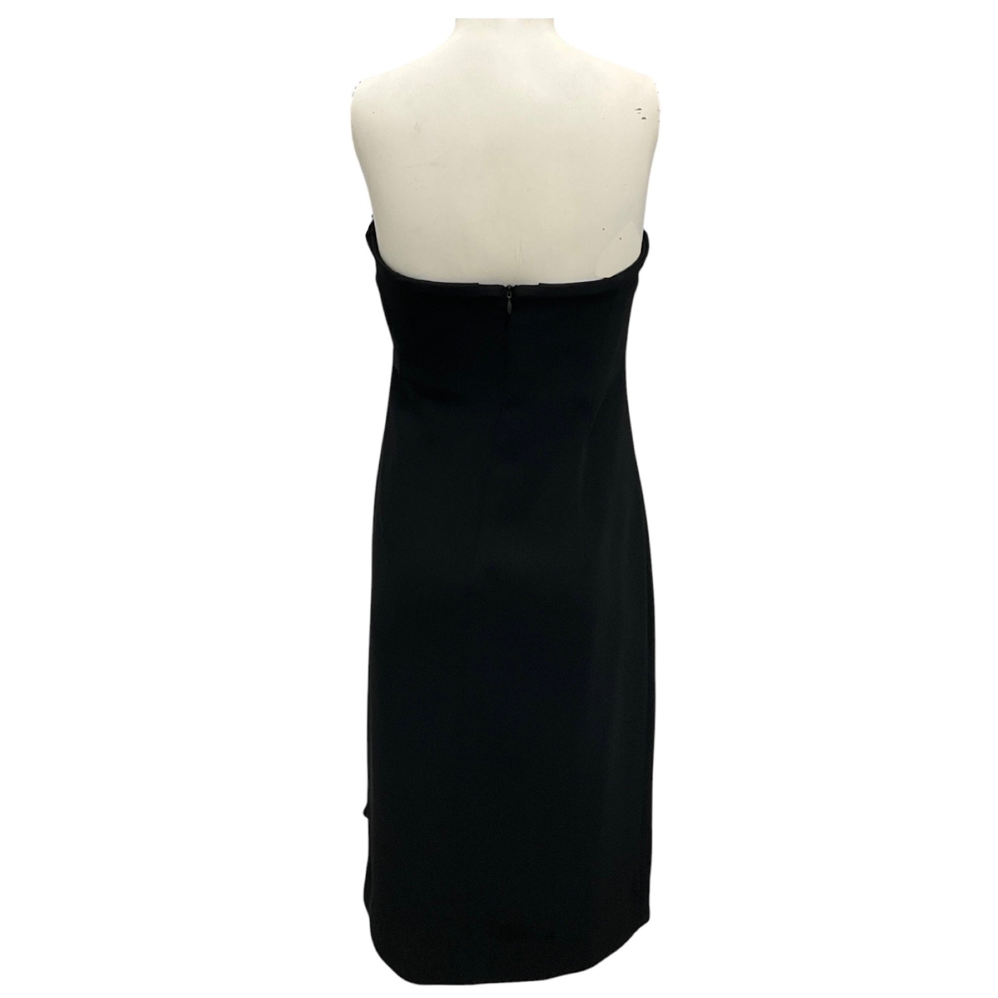 Anine Bing Black Halle Strapless Crepe Dress
