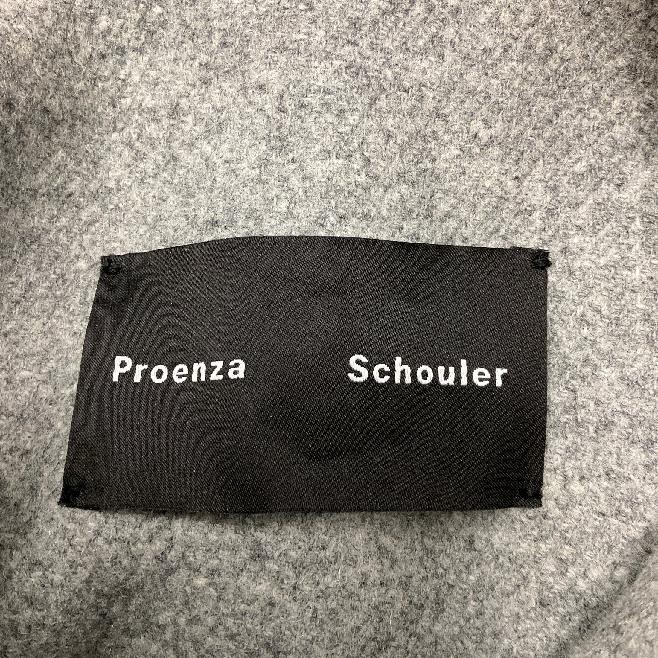 Proenza Schouler Grey Double Breasted Wool Coat