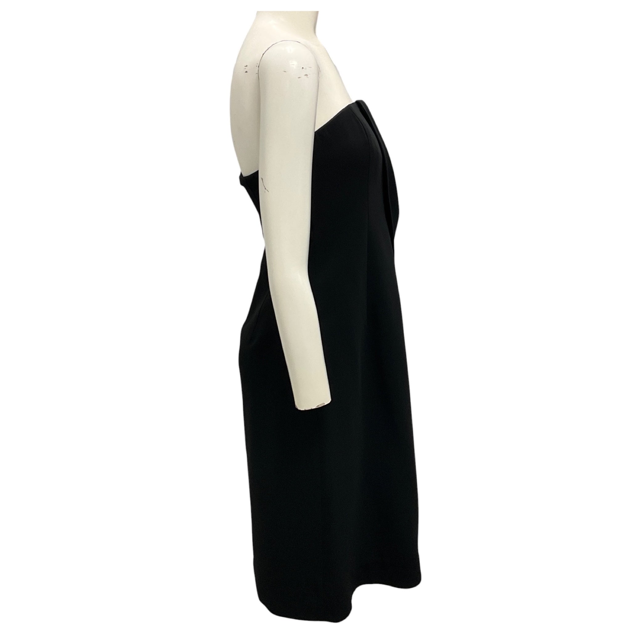 Anine Bing Black Halle Strapless Crepe Dress