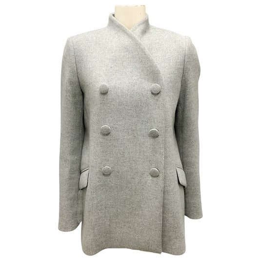 Proenza Schouler Grey Double Breasted Wool Coat