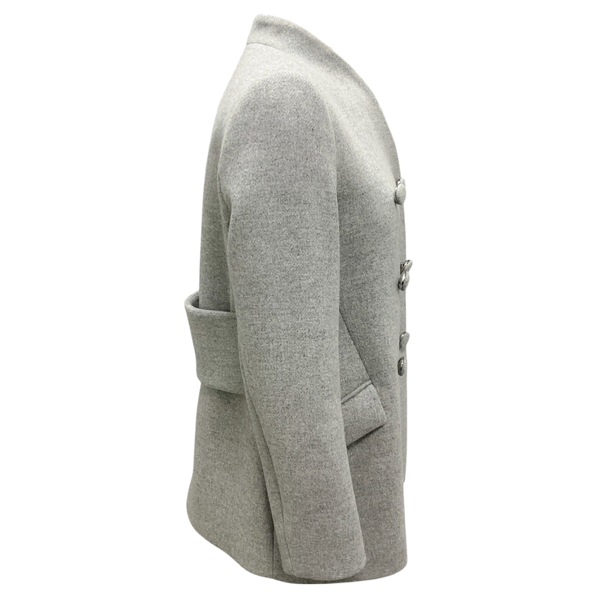 Proenza Schouler Grey Double Breasted Wool Coat