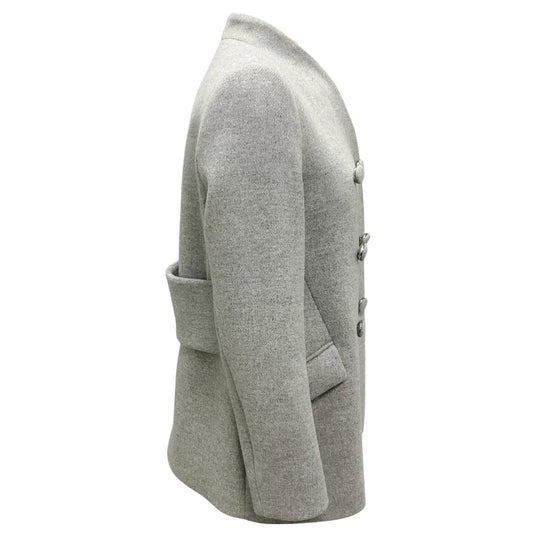 Proenza Schouler Grey Double Breasted Wool Coat