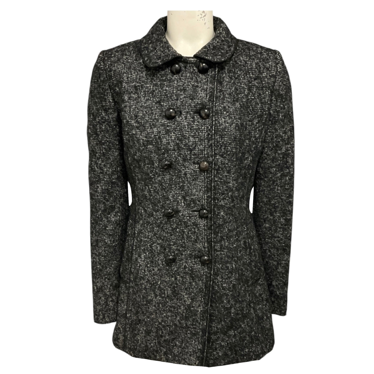 Dolce & Gabbana Grey / Black Wool and Alpaca Tweed Jacket