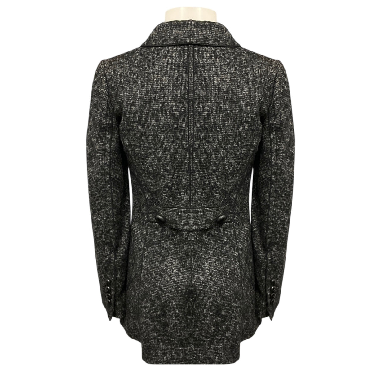 Dolce & Gabbana Grey / Black Wool and Alpaca Tweed Jacket