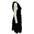 Load image into Gallery viewer, Cecilie Bahnsen Black Ruched Velvet Cocktail Dress
