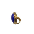 Load image into Gallery viewer, Yves Saint Laurent Blue Stone / Gold Plated Arty Cocktail Ring
