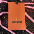 Load image into Gallery viewer, Missoni Pink / Black / Silver Sequined Striped Knit Cardigan Sweater
