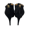 Load image into Gallery viewer, Valentino Black Ruffled Suede Ankle Booties
