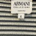 Load image into Gallery viewer, Armani Collezioni White / Black Striped Knit Cardigan Sweater
