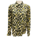 Load image into Gallery viewer, SPRWMN Green Leopard Button Up Silk Blouse
