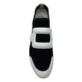 Load image into Gallery viewer, Roger Vivier Black / White Techno and Leather Slip On Flats
