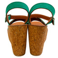 Load image into Gallery viewer, K.Jacques Emerald Green Suede Gukara Criss Cross Cork Wedge Sandals
