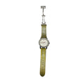 Load image into Gallery viewer, Jacob & Co Diamond Embellished Four Time Zone Watch with Silver Stainless Steel Case and Light Metallic Green Embossed Leather Strap
