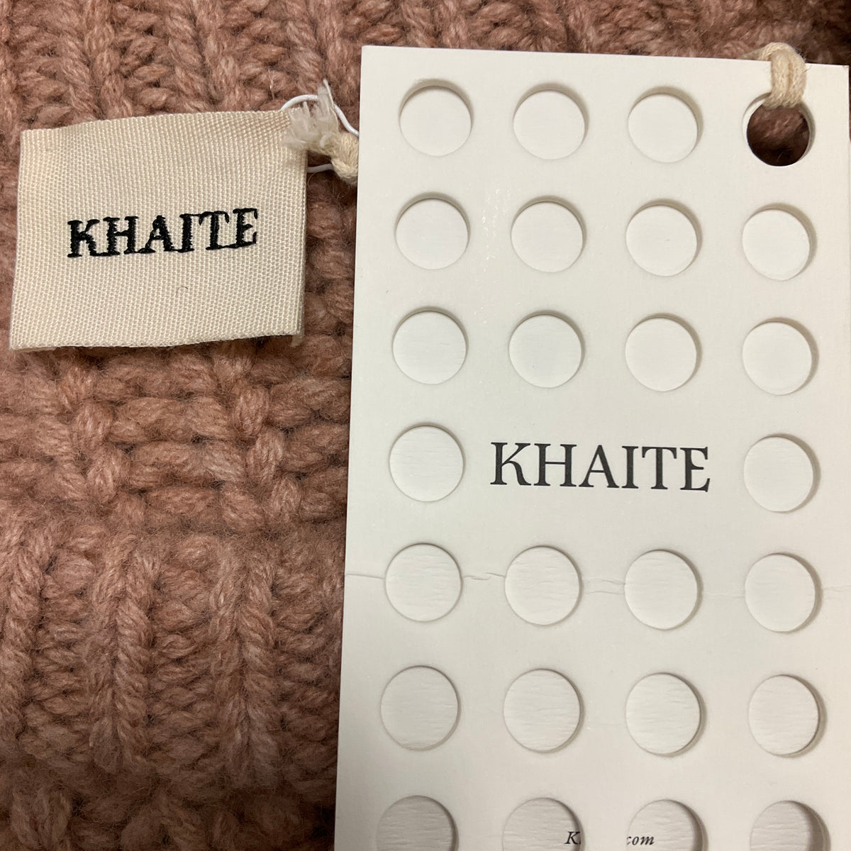 Khaite Almond Cashmere Knit Lupita Sweater