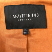 Lafayette 148 New York Tan Full Zip Luggage Leather Jacket