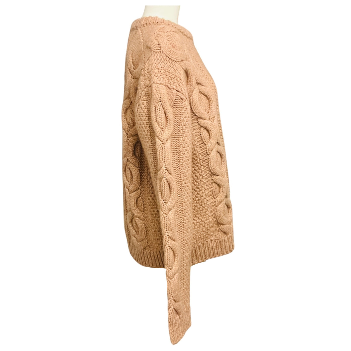 Khaite Almond Cashmere Knit Lupita Sweater