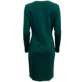 Load image into Gallery viewer, St. John Hunter Green Knit Drape Neck Dress
