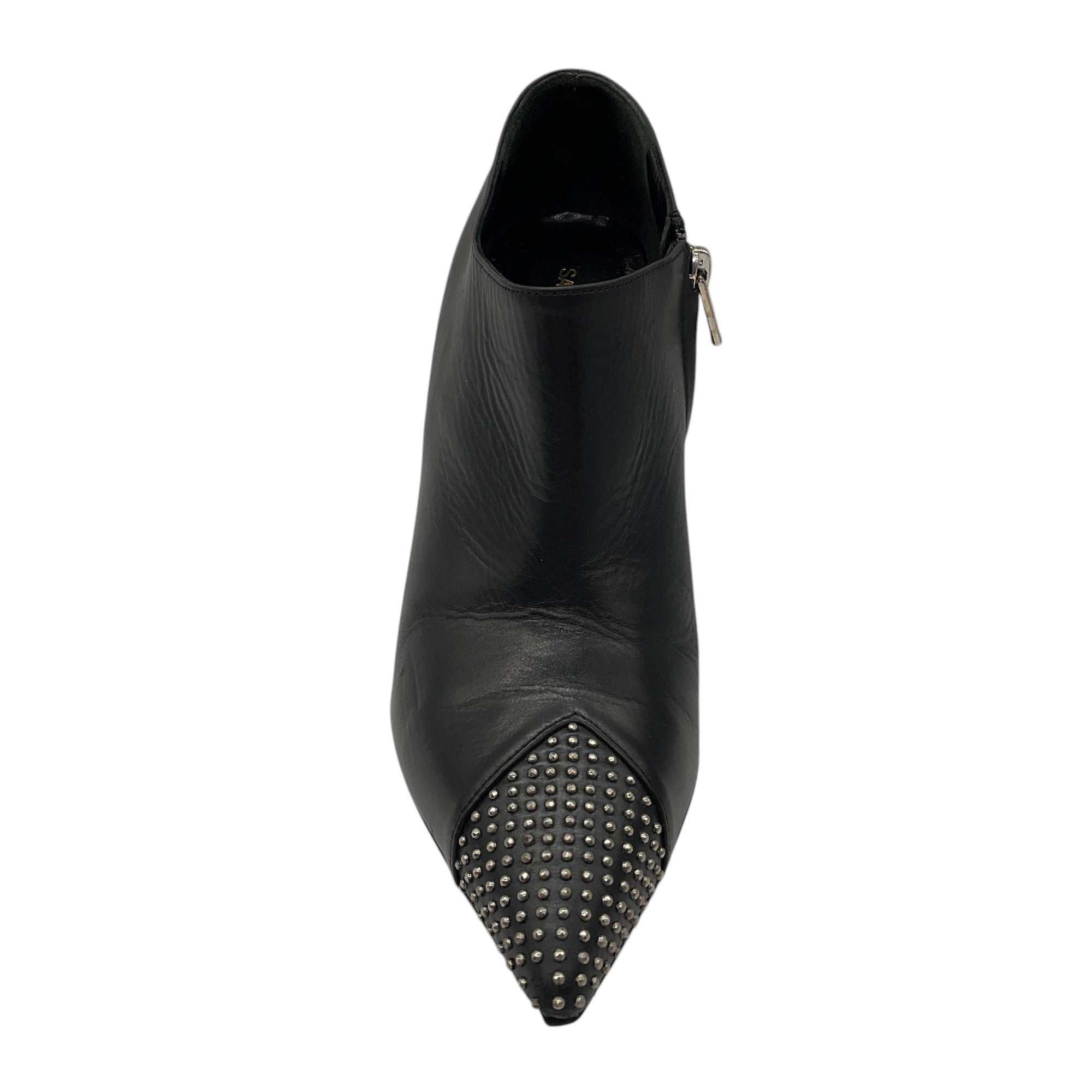 Saint Laurent Black Palladio Studded Leather Ankle Booties