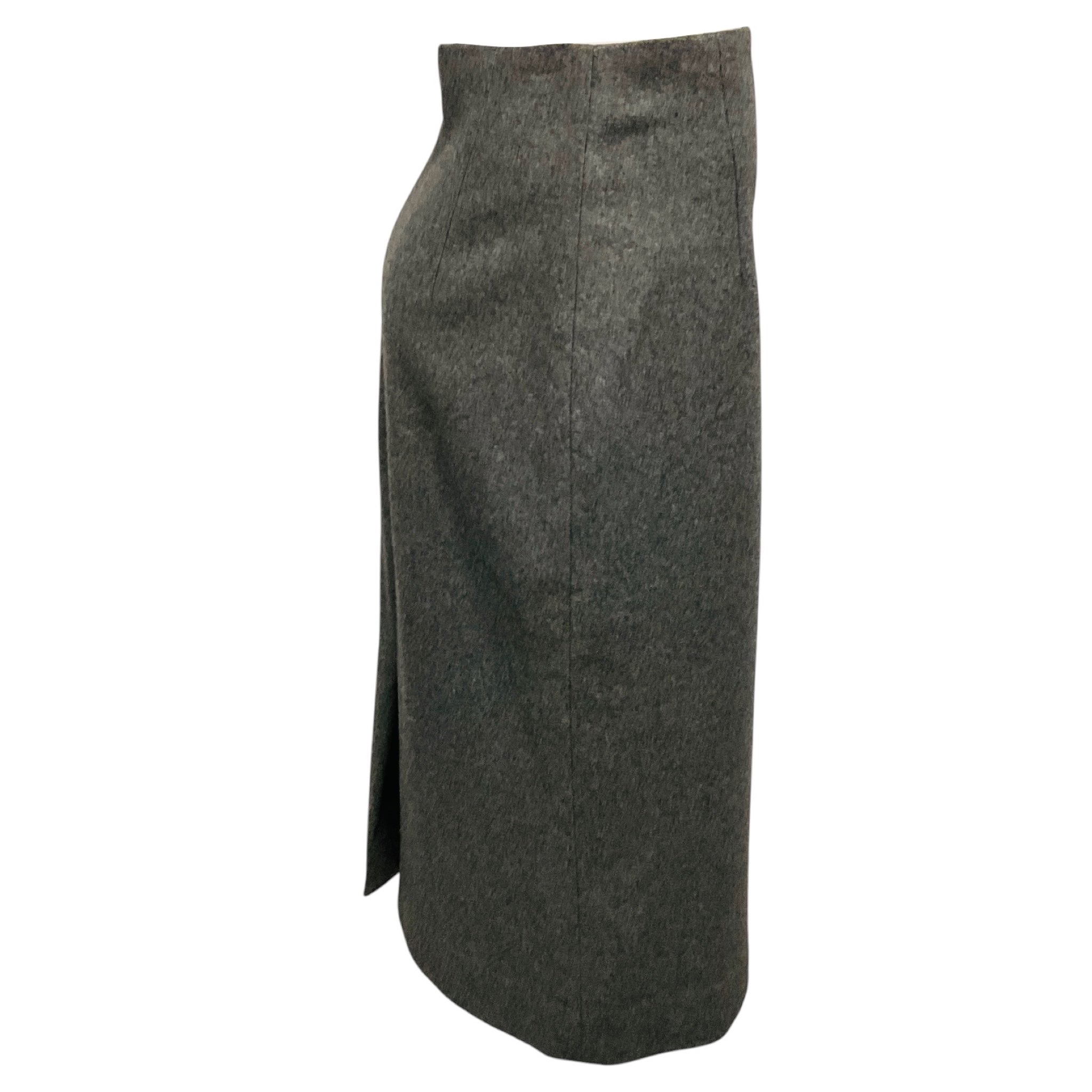 Ralph Lauren Collection Charcoal Grey Cashmere Pencil Skirt